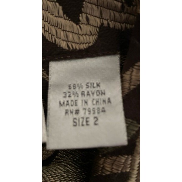 Chicos Gold Lame Silk Jacket Blouse Size 2 - Picture 6 of 6